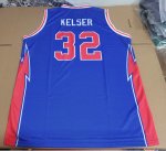 Maillot de Basket #32 KELSER Detroit pistons Bleu print